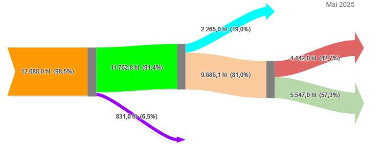 Die vollständig vernetzte Familienbrauerei Pyraser – Digitalisierung mit Bestandstechnik und Cloudlösung von BeEA 2 BeEA Beispiel Wasserverbrauch