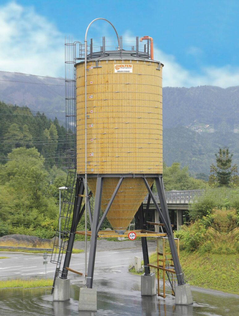 Silo HOLTEN Bild Streugutlagersilo Holz-Stahl