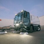 Eine Batterieladung genügt für unterbrechungsfreie Kehrroutinen von bis zu 10 Stunden. Bucher CityCat VR50